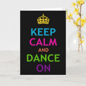 Houd Kalm en Dans Kaart (Gele Bloem)