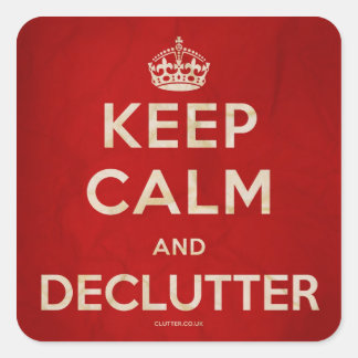Houd kalm en declutter Stickers