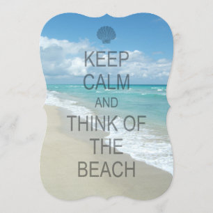 Houd Kalm en denk aan het strand Kaart