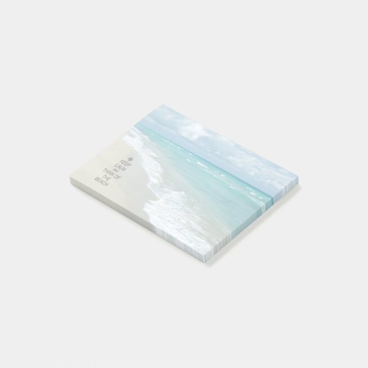 Houd Kalm en denk aan het strand Post-it® Notes (Schuin)