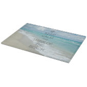 Houd Kalm en denk aan het strand Snijplank (Hoek)