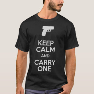 Houd kalm en draag één vuurwapen XD subCompact T-shirt