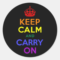 Houd kalm en draai regenboog aan