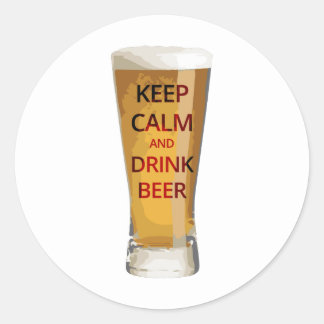 Houd Kalm en Drink Bier Sticker