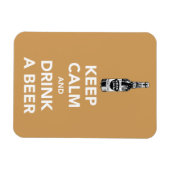 Houd kalm en drink een bierfotomagneet magneet (Horizontaal)