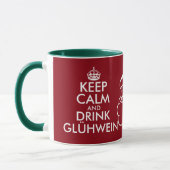 Houd kalm en drink Glühwein Kerstmis mok (Links)