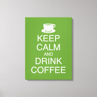 Houd Kalm en Drink Koffie Wall Art Wrapped Canvas