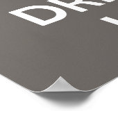 Houd kalm en Drink omhoog Poster - cacao (Hoek)