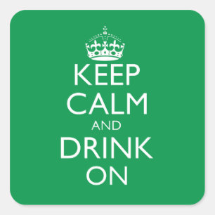 Houd kalm en Drink op Sticker