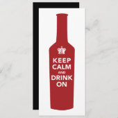 Houd kalm en Drink op uitnodiging van de Partij va (Voorkant / Achterkant)