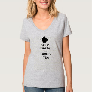 Houd kalm en drink thee t-shirt