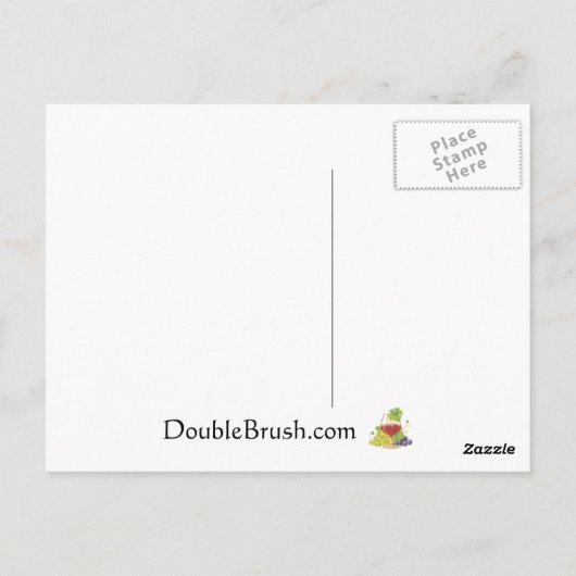 Houd kalm en Drink - uniek kunstontwerp voor wijn Briefkaart (Achterkant)