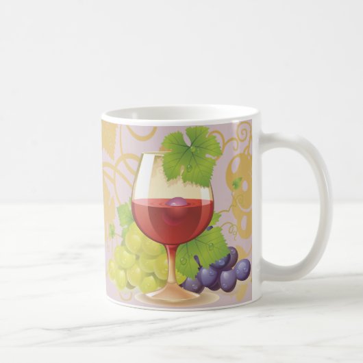 Houd kalm en Drink - uniek kunstontwerp voor wijn Koffiemok (Rechts)