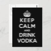Houd kalm en drink wodka briefkaart (Voorkant / Achterkant)