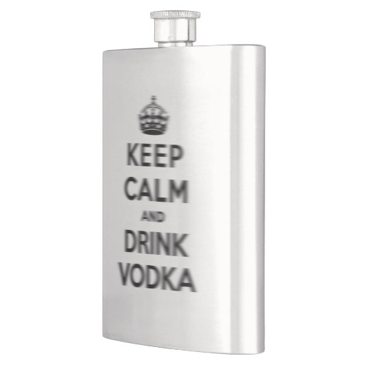 Houd kalm en drink wodka heupfles (Links)
