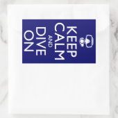 Houd kalm en duik aan rechthoekige sticker (Tas)
