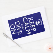 Houd kalm en duik aan rechthoekige sticker (Envelop)