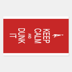 Houd kalm en Dunk IT-stickers Rechthoekige Sticker