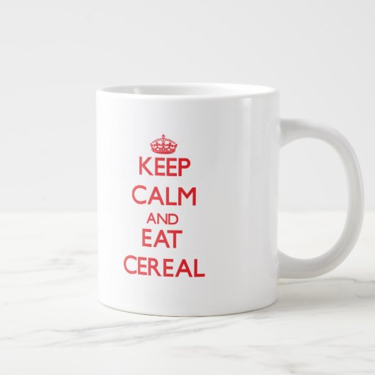 Houd kalm en eet granen jumbo mok (Rechts)