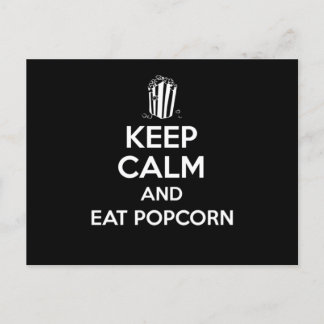 Houd kalm en eet popcorn afdrukopdraf dozen G Briefkaart