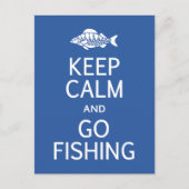 Houd kalm en ga Gevist briefkaart (Voorkant)
