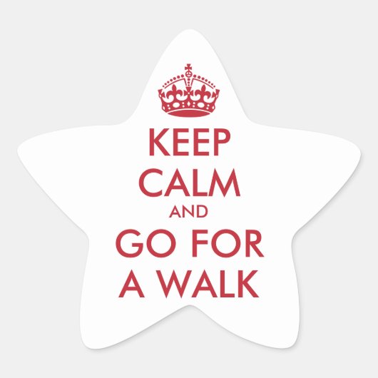 Houd kalm en ga voor een WALK - Sticker (Voorkant)