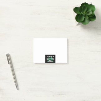 Houd kalm en game aan na opmerkingen post-it® notes