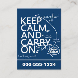 Houd Kalm en geef op (in om het even welke kleur)  Visitekaartje