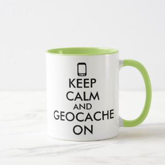 Houd kalm en geocache op GPS Geocaching Aangepast Mok