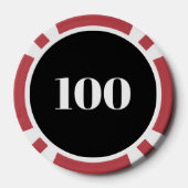 Houd kalm en gok op aangepaste pokerchips (Achterkant)