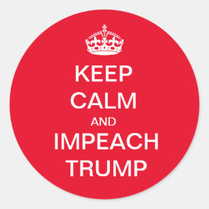 Houd kalm en haal Trump Ronde Sticker