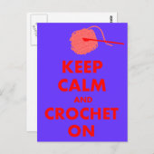 Houd kalm en haken op cadeautjes briefkaart (Voorkant / Achterkant)