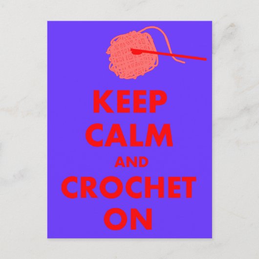 Houd kalm en haken op cadeautjes briefkaart (Voorkant)