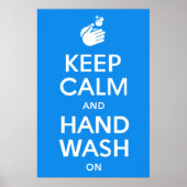 Houd kalm en handwas aan - wasmiddelgriep poster (Voorkant)