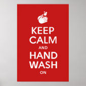 Houd kalm en handwas aan - wasmiddelgriep poster (Voorkant)