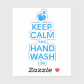 Houd kalm en handwas aan - wasmiddelgriep sticker (Vel)