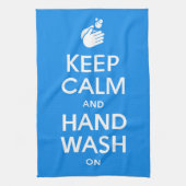 Houd kalm en handwas aan - wasmiddelgriep theedoek (Verticaal)
