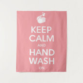 Houd kalm en handwas aan - wasmiddelgriep wandkleed (Voorkant)