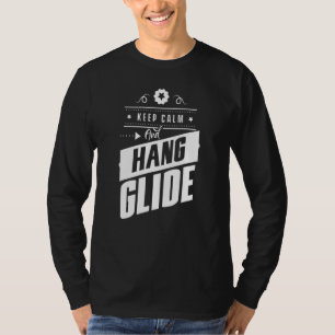Houd kalm en hang de Glide op het vliegveld van de T-shirt