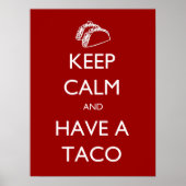 Houd kalm en heb een poster van Taco (Voorkant)