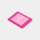 HOUD KALM EN heb Jouw tekst op PINK Post-it® Notes (Schuin)