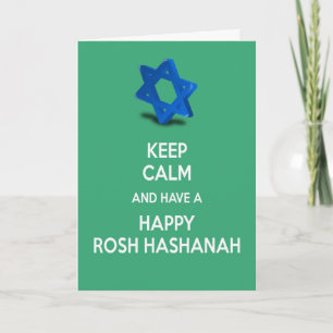 Houd kalm en hebben een Gelukkige Rosh Hashannah Feestdagen Kaart