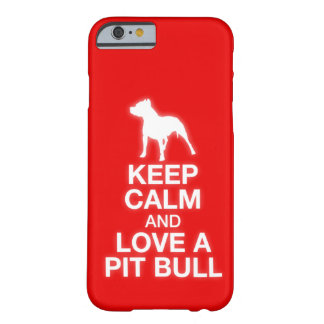 Houd kalm en hou van een Pit Bull iPhone 6 hoesje