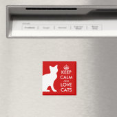 Houd kalm en hou van katten magnet |  magneet (Insitu (Vaatwasser))