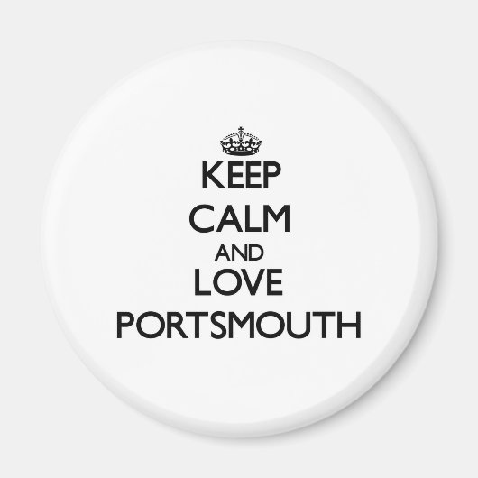 Houd kalm en hou van Portsmouth Magneet (Voorkant)