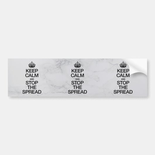 Houd kalm en houd Spread tegen Bumpersticker (Voorkant)