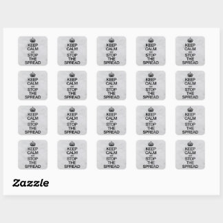 Houd kalm en houd Spread tegen Vierkante Sticker