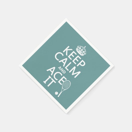 Houd kalm en ijs (tennis) (in elke kleur) servetten (Hoek)
