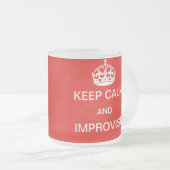 Houd kalm en improviseer mok (Voorkant rechts)