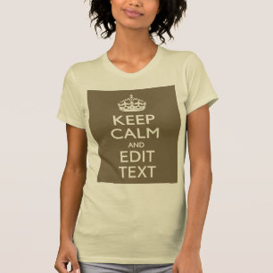 Houd kalm en Jouw tekst eenvoudig T-shirt